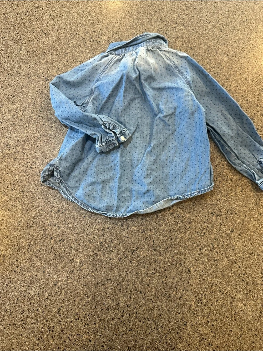 OshKosh B'gosh Light Blue Denim Shirt with Dot Detail